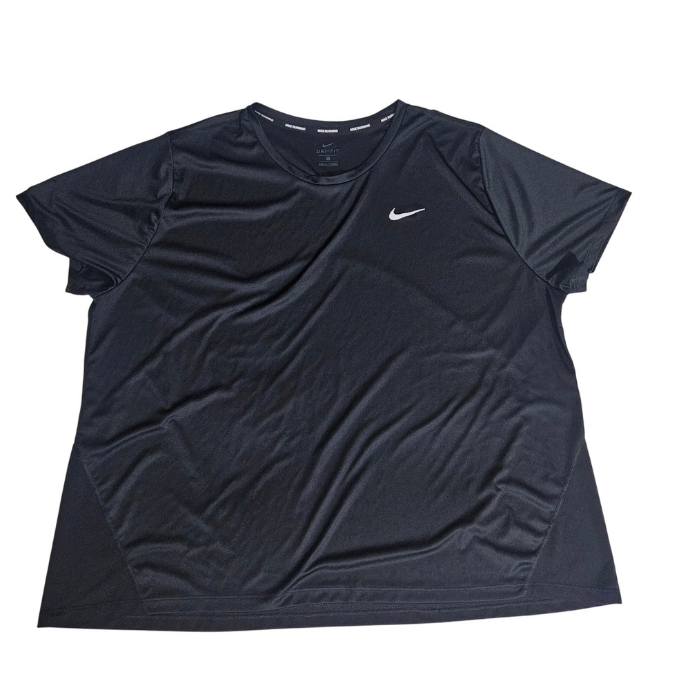 Nike Running Dri-FIT Shirt Mens 3XL Black Short Sleeve Performance Tee Workout
